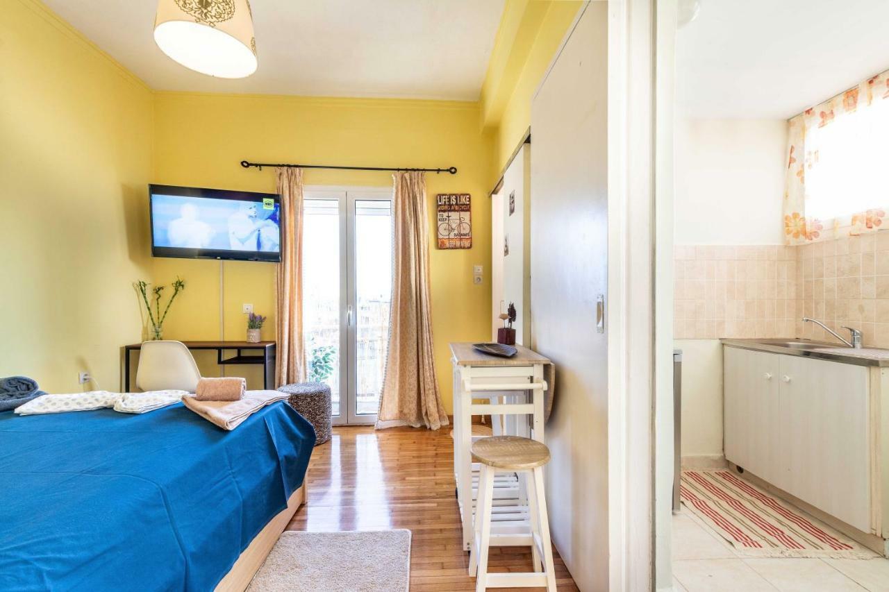 Central 6Th Floor Studio Near Metro & View&200Mbps Atenas Exterior foto